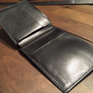 Brighton Sleek Black Calfskin Bifold Wallet NWOT