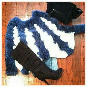 Fluffy Blue Sweater