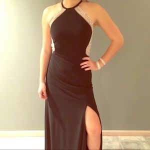 Black long prom or homecoming dress