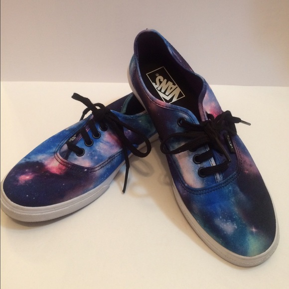 Nebula Blue and Purple Galaxy Vans LoPro