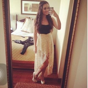 *WORN ONCE* Lace High-Low Dress