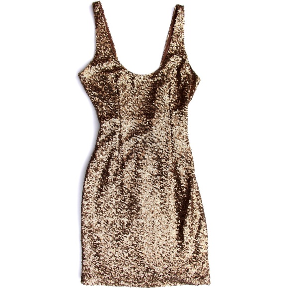 Tobi Dresses & Skirts - Gold sequin dress