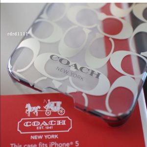 New COACH Signature iphone 5 clear hard casing.