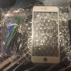 White iPhone 6 plus screen with kit