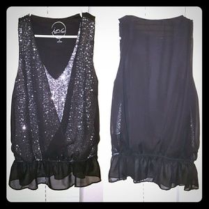 NEW Black & Sequin Tank