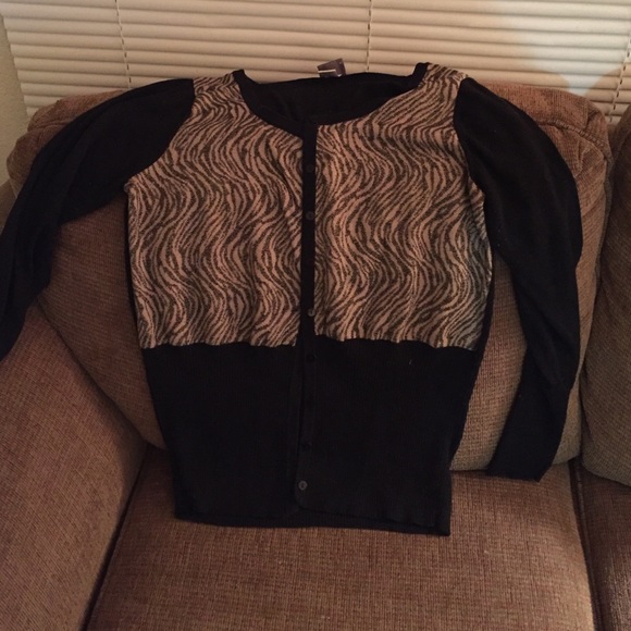 Super cute Black and Tan cardigan