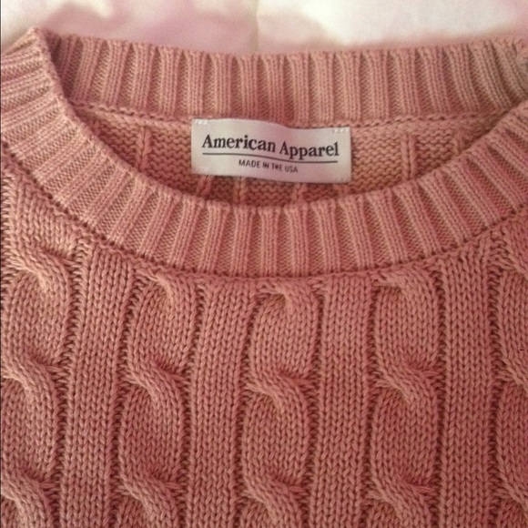 SOLD American Apparel Cable Knit Pullover sweater - Picture 2 of 4