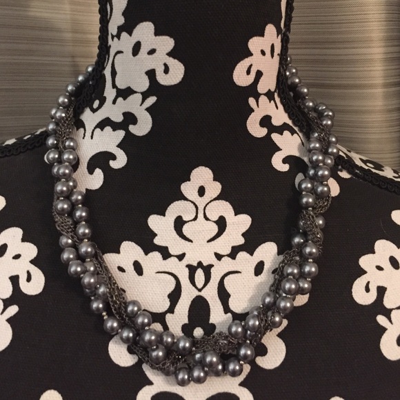 Gunmetal Pearl Necklace