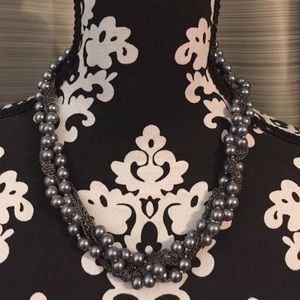 Gunmetal Pearl Necklace