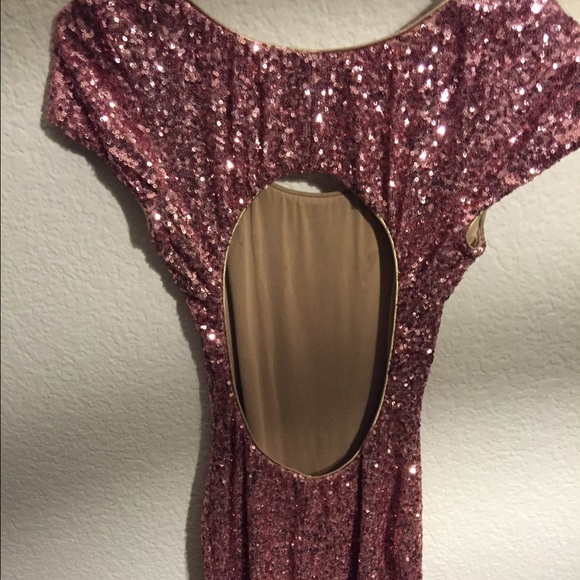 Blush pink sequence extra small party dress