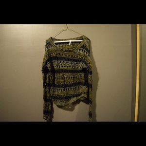 Loose Knit Striped Sweater