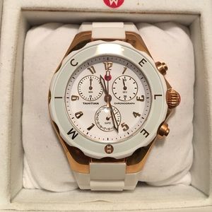 ✨HP✨ Michele Tahitian Jelly Bean Rose Gold Watch