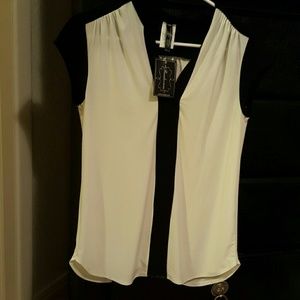 Black and white blouse
