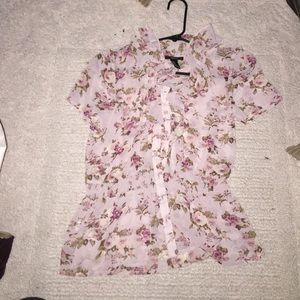 Pink flowery top