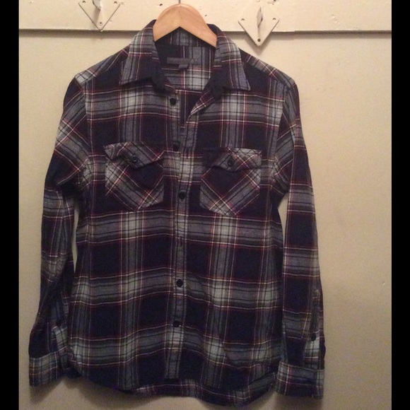 Plaid shirt.