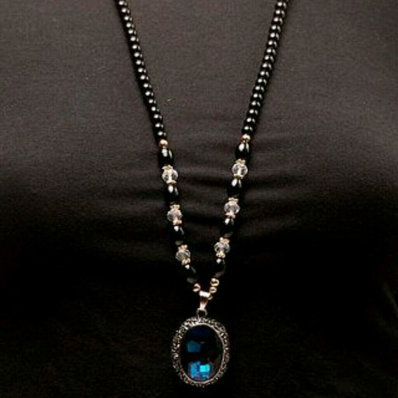 Colored gemstone pendant necklace - Picture 1 of 2