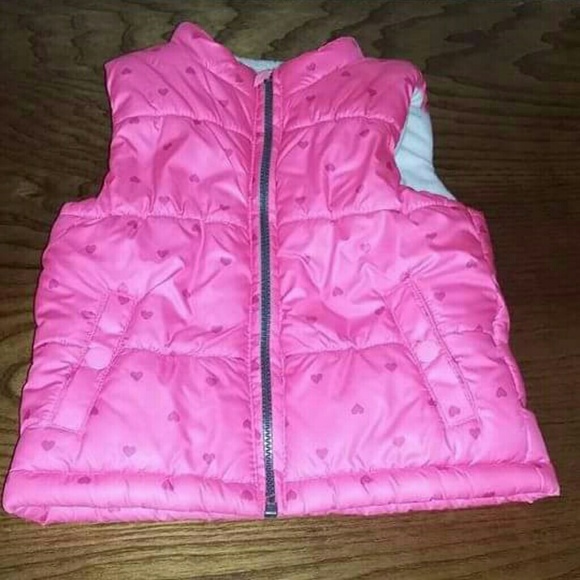 Toddler Girls' Pink Bubble Jacket Vest