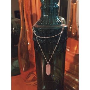 Natural Rose Quartz Mini Crystal Necklace