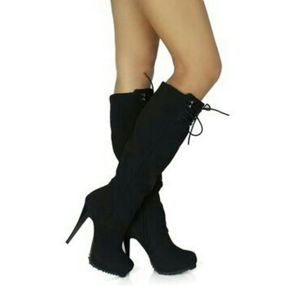 Anne Michelle Shoes - Charcoal grey Heel boots