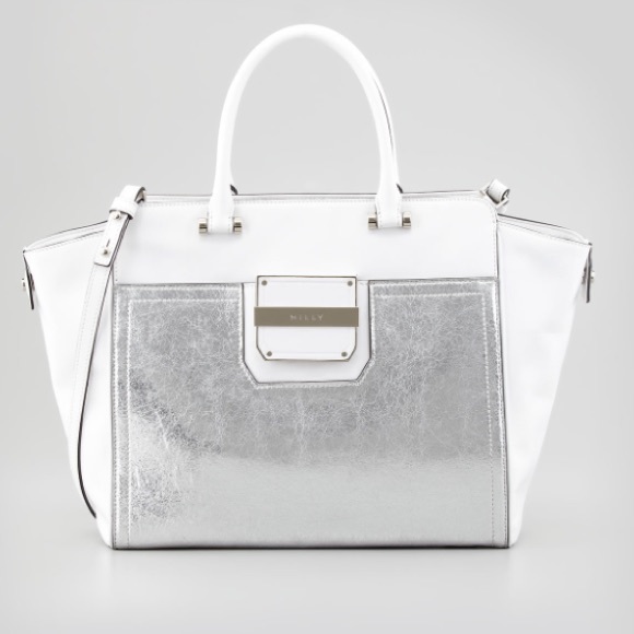 Milly White & Metallic Handbag