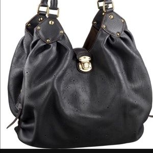 Louis Vuitton Black Monogram Mahina L Bag.