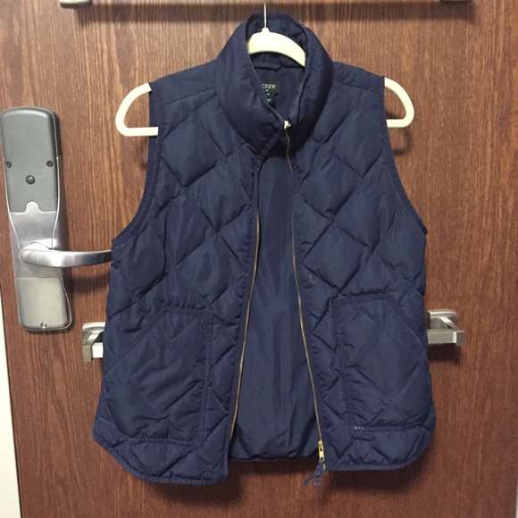 J. Crew Navy Puffer Vest