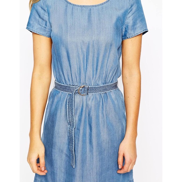 ✨SOLD✨ new | Oasis ASOS chambray belted dress 8 - Picture 3 of 3