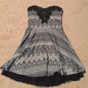 Free People embellished strapless dress
