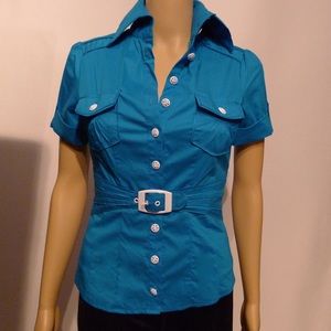 Bebe button down top