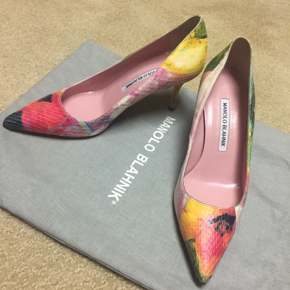 RARE Manolo Blahnik Snakeskin BB Pump. 35 - Picture 2 of 4