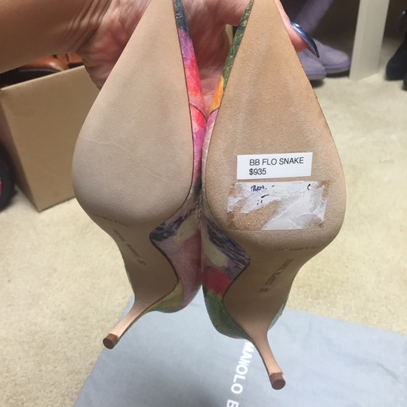 RARE Manolo Blahnik Snakeskin BB Pump. 35 - Picture 3 of 4