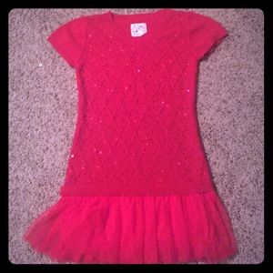 Little girls Christmas dress with sequins