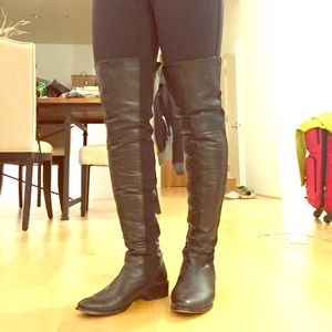 Black over the knee boots