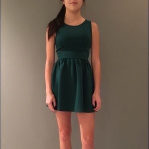 dark green cocktail dress