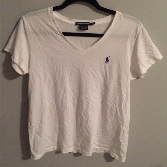white women's polo v-neck