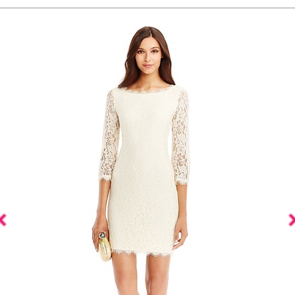 DVF Zarita Lace Dress in Ivory