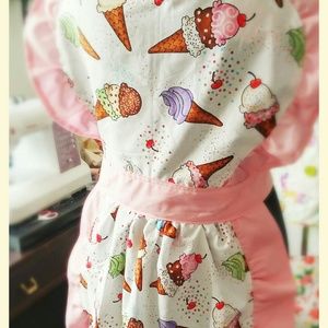 *sold* inspired icecream shoppe apron. Handmade