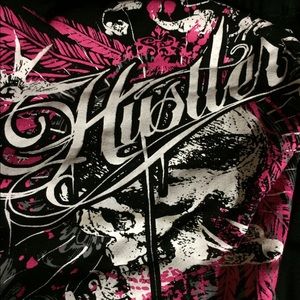 Secy strapless Hustler shirt. ; )