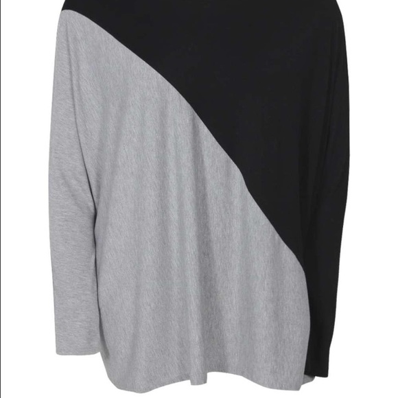 🎉HOST PICK🎉Black/Gray Batwing L/S Viscose Top🎀 - Picture 3 of 4