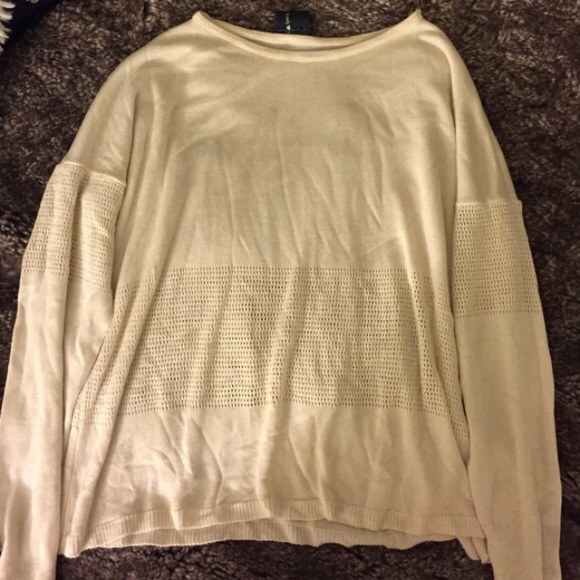 Brandy Melville white mesh sweater