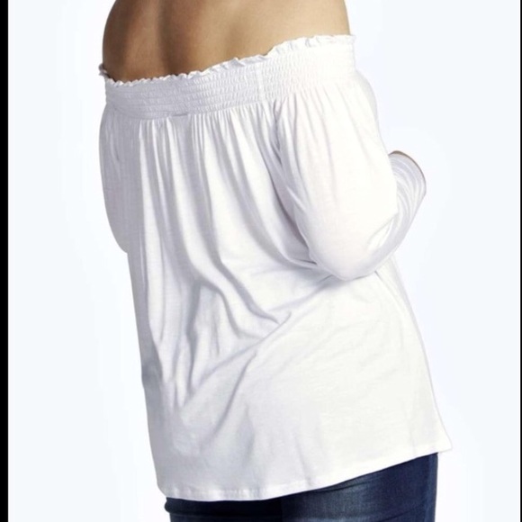 💚Khaki Off/On Shoulder L/S Viscose Top💚 - Picture 2 of 4