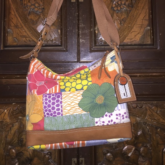 NEW- Fossil Weekender Patchwork Crossbody Bag