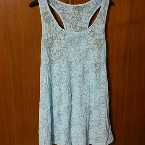 Sheer blue tank