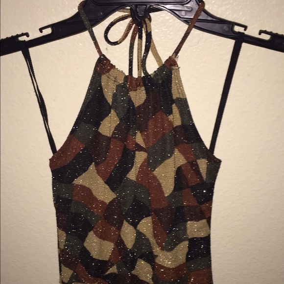 Charlotte Russe: Multi-Hued Sparkling Halter Top