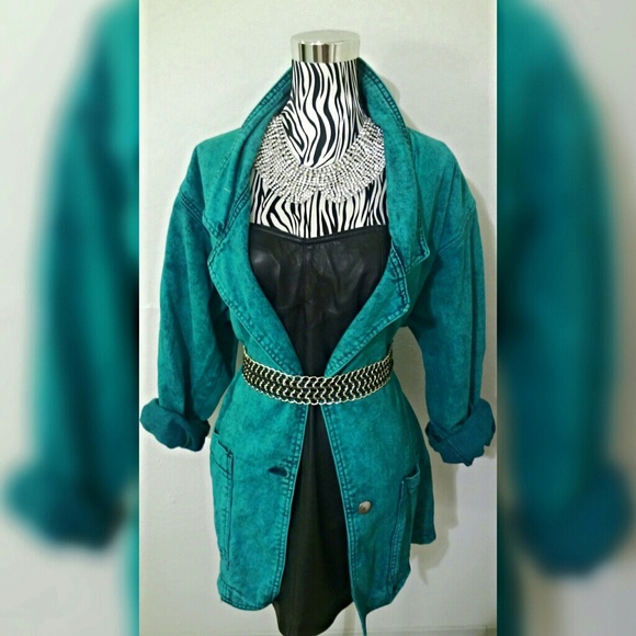 Oversized vintage denim jacket