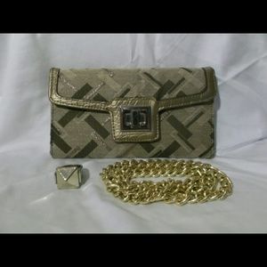 Gold and Tan Clutch