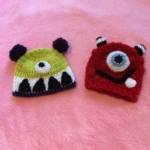 The Monsters themed Crochet Photography Prop Hats