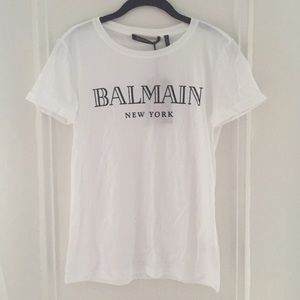H&M BALMAIN women's t-shirt with garment bag