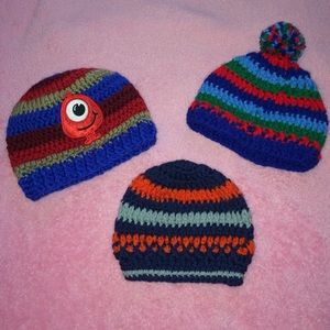 Trio Crochet Photography Hat Props