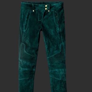 BALMAIN x HM Biker Suede Pants Sz-2 SOLD OUT!!!